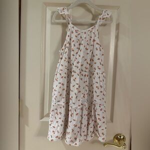 Adorable White and Orange Kids Dress